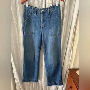 Wide Leg/ High Rise Carpenter Jeans